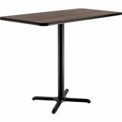 Interion By Global Industrial Interion® Bar Height Breakroom Table, 48"L x 30"W x 42"H, Charcoal -Tables Shop TXX CT2 3048BPT 01