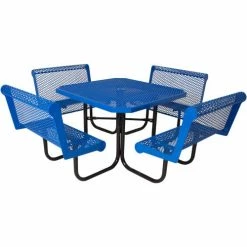 UltraPlay® 46" Square Picnic Table w/ 36" Capri Seats, Blue