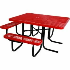 UltraPlay 46" Square Picnic Table, ADA Compliant, Red