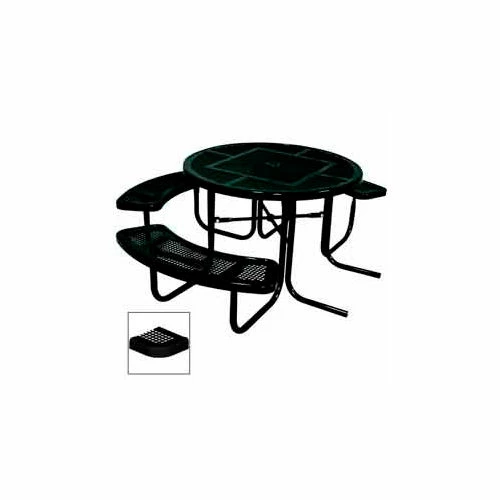 UltraPlay 46" Round Picnic Table, ADA Compliant, Perforated Metal, Black 1 UltraPlay 46" Round Picnic Table, ADA Compliant, Perforated Metal, Black