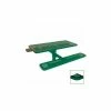 UltraPlay 6' Single Pedestal Picnic Table, ADA Compliant, Perforated Metal, In Ground Mount, Green