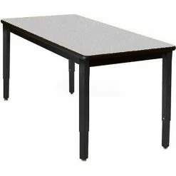 Wisconsin Bench Mfg. WB Mfg 42" x 60" Lobo Heavy Duty Table w/ Adjustable Legs - Gray Nebula