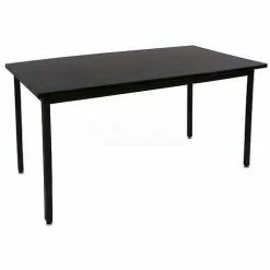 Wisconsin Bench Mfg. Wisconsin Bench 30" x 60" Heavy-Duty Lobo Science Table - Phenolic Top - Black