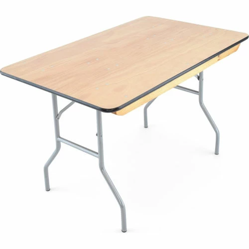 Atlas Commercial Products Atlas Commercial Wood Folding Banquet Table, 48'' x 30'', Vinyl Edge - Titan Series 1 Atlas Commercial Products Atlas Commercial Wood Folding Banquet Table, 48'' x 30'', Vinyl Edge - Titan Series