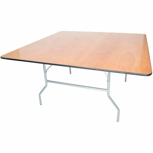 Atlas Commercial Products Atlas Commercial Wood Folding Table, 60'' Square, Vinyl Edge - Titan Series 1 Atlas Commercial Products Atlas Commercial Wood Folding Table, 60'' Square, Vinyl Edge - Titan Series