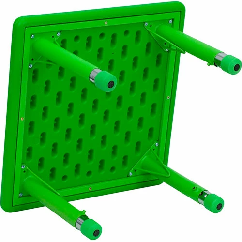 Flash Furniture 24'' Square Height Adjustable Activity Table - Plastic - Green 2 Flash Furniture 24'' Square Height Adjustable Activity Table - Plastic - Green - Image 2