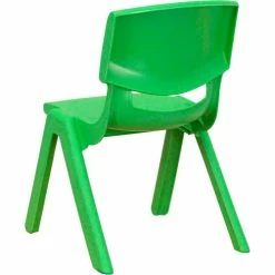 Flash Furniture 47.25" Rectangle Plastic Height Adjustable Activity Table Set with 4 Chairs - Green -Tables Shop YU YCX 003 GREEN GG 03 3
