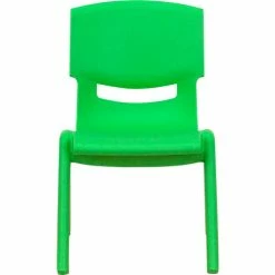 Flash Furniture 47.25" Rectangle Plastic Height Adjustable Activity Table Set with 4 Chairs - Green -Tables Shop YU YCX 003 GREEN GG 04 3