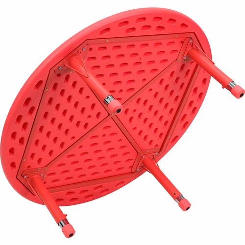 Flash Furniture 45'' Round Height Adjustable Activity Table - Plastic - Red 2 Flash Furniture 45'' Round Height Adjustable Activity Table - Plastic - Red - Image 2