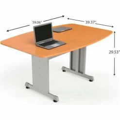 Linea Italia® Rectangular Conference Table - 59"W x 39-3/8"L - Maple -Tables Shop ZUM118 9