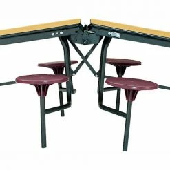 National Public Seating NPS® Mobile Cafeteria Table With Stools, 145"L x 59"W, Gray Top/Blue Stools/Black Frame 8 National Public Seating NPS® Mobile Cafeteria Table With Stools, 145"L x 59"W, Gray Top/Blue Stools/Black Frame -Tables Shop mts 12 clean under crop