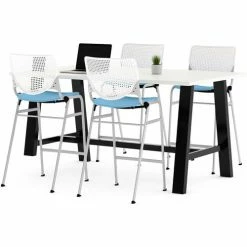 KFI Seating KFI Urban Loft Wood Table With Steel Frame, 96"Lx42"Wx41"H, Natural -Tables Shop t3672 41 d354 br2300 6